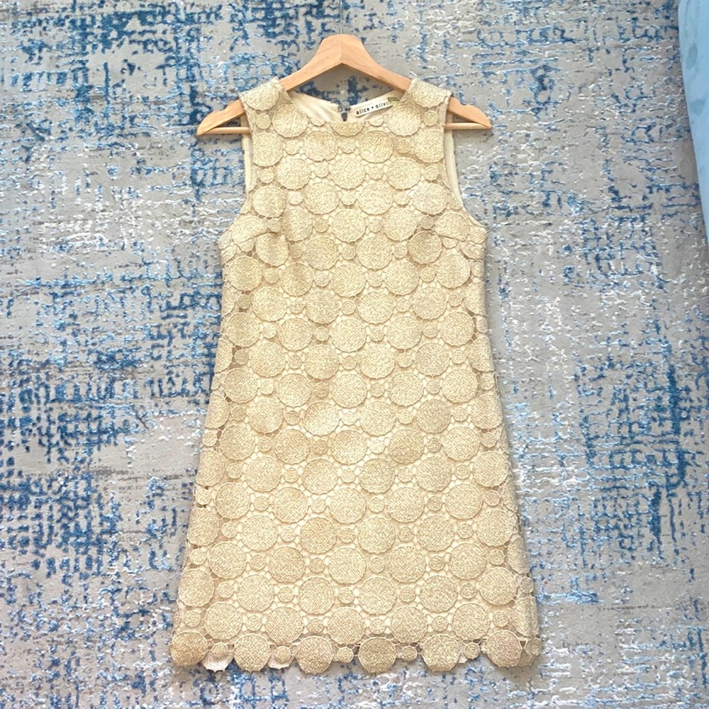 Golden Alice and Olivia dresss